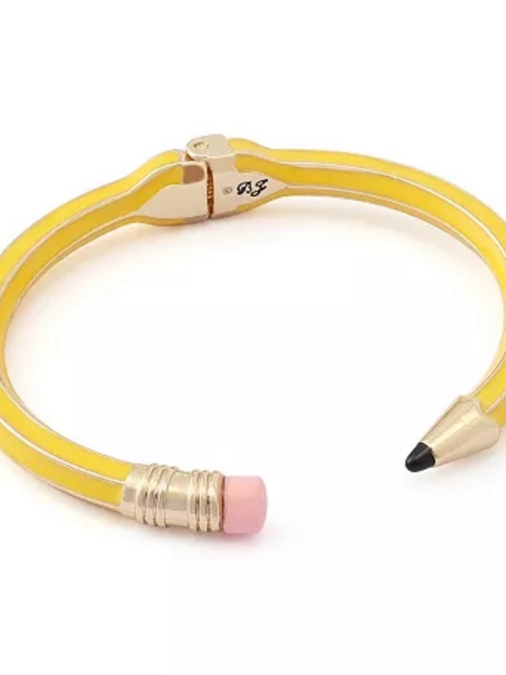Betsey Johnson Yellow Pencil Cuff Bracelet (back to school)